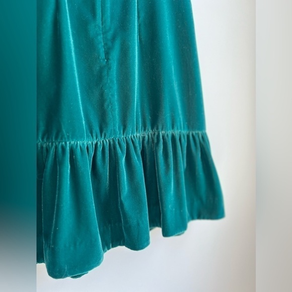 NWT J. Crew Velvet Ruffle Hem Sleeve Less Shift Dress - Picture 6 of 8